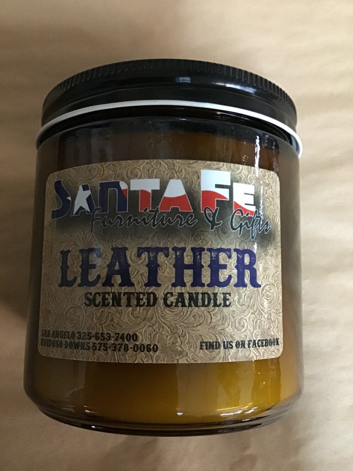 16 oz Leather Candle