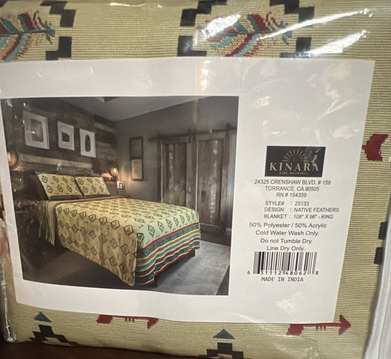 Native Feathers King Bedding Set