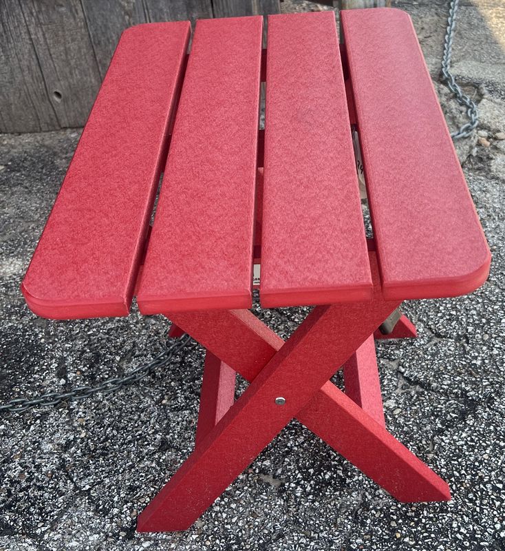Scarlet Red Folding End Table