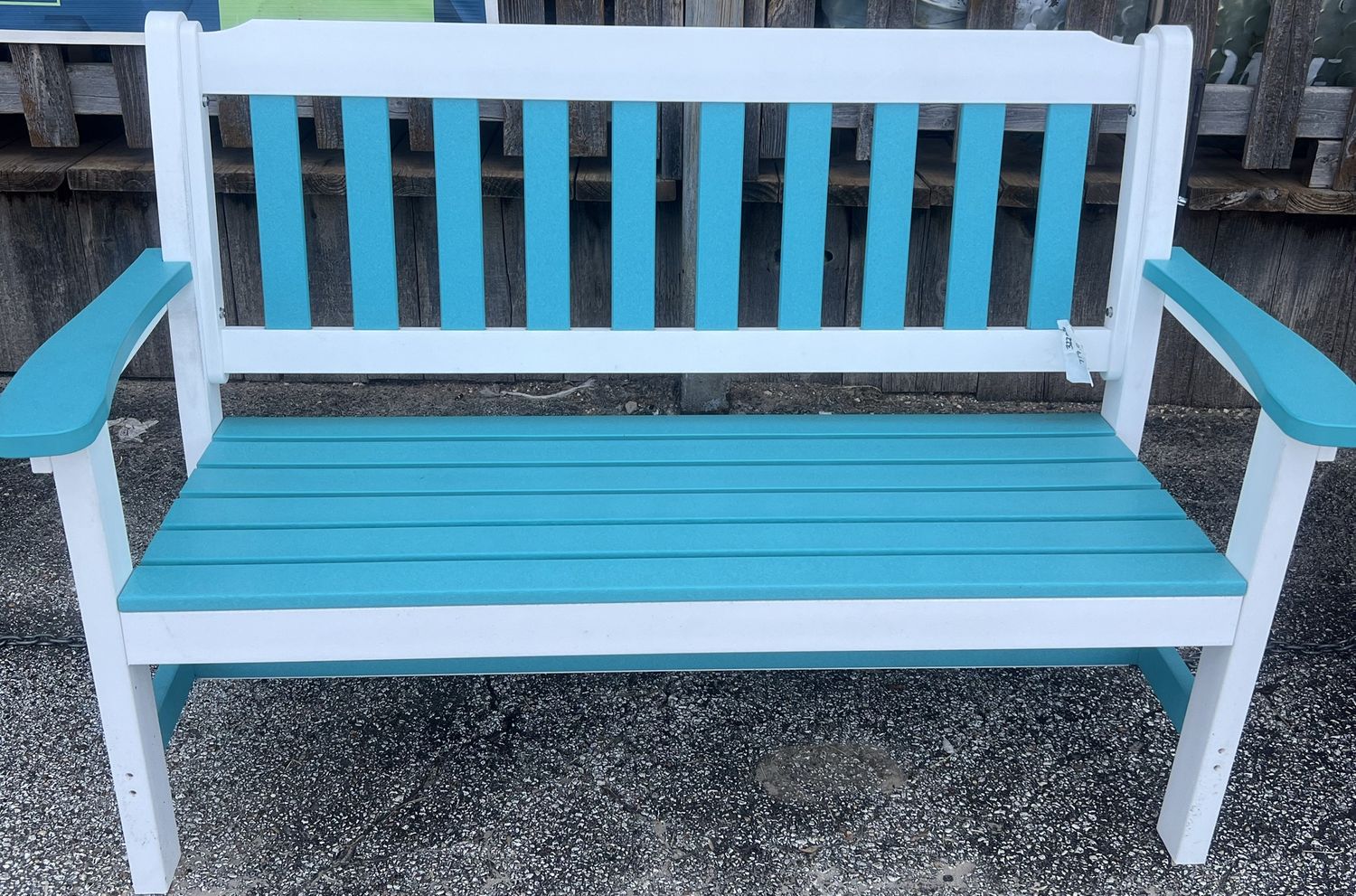 Garden Bench Aruba Blue/White