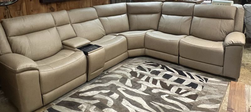 Jumbo Sand Triple Power Sectional