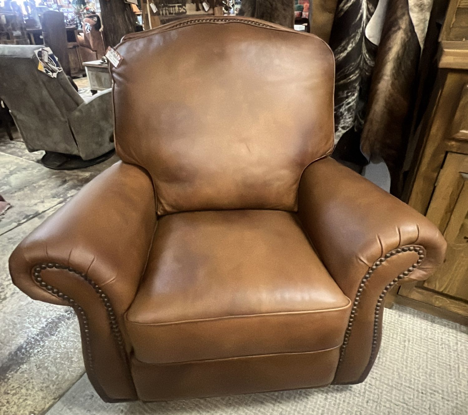 Silverado Glider Swivel Recliner -Honey