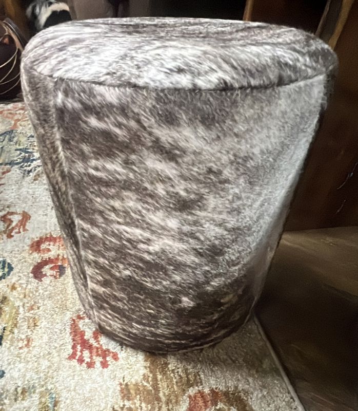 Cowhide Ottoman-WLW