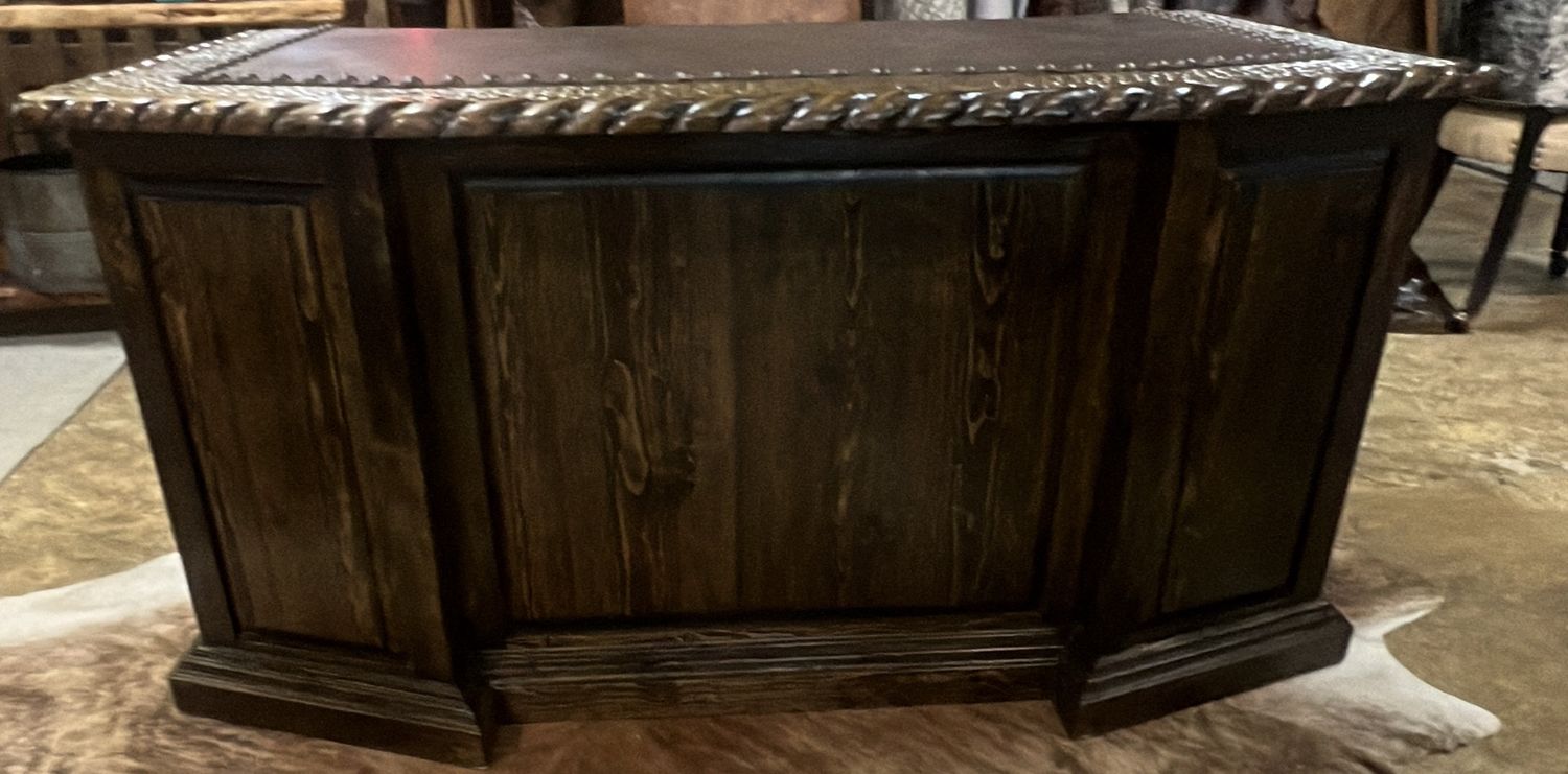Conquistador Desk with Leather Top