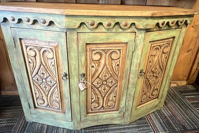 Adobe Buffet With 3 Doors -Green 21x57x40