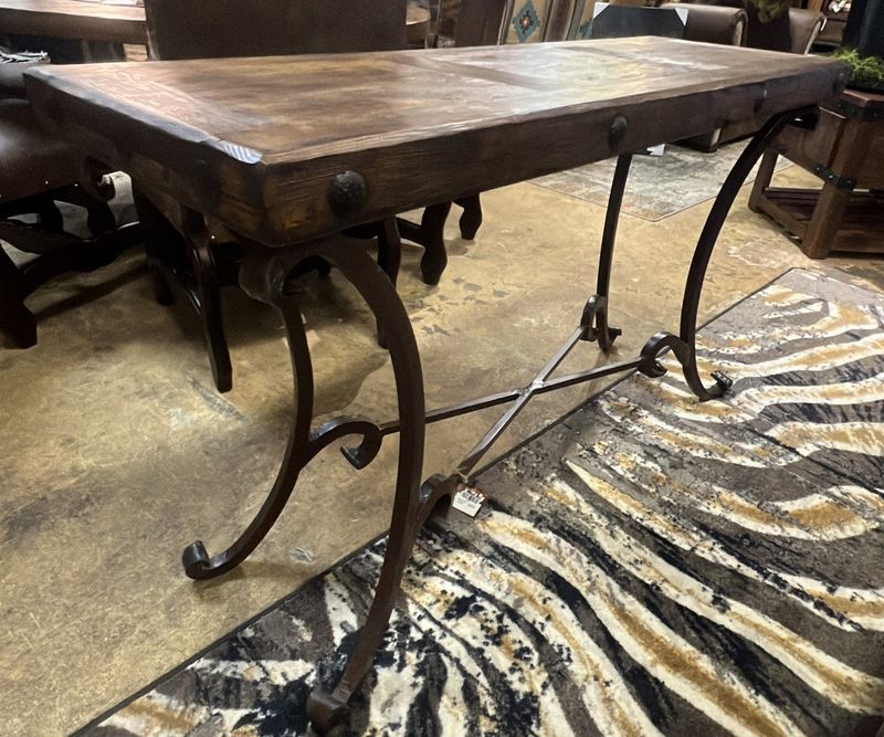 Wood &amp; Iron Sofa Table
