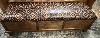 5ft Embossed Leather Trunk
