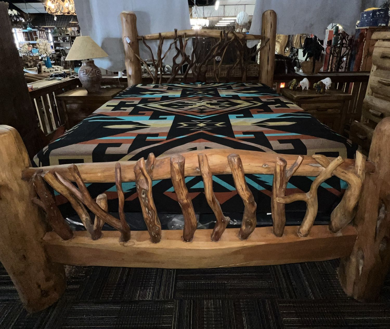 King Cedar Bed with Branches