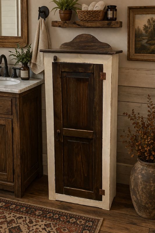 Small Jelly Cabinet- White/Walnut