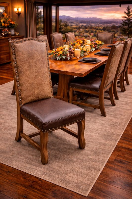 Custom Petite Bison Dining Chair