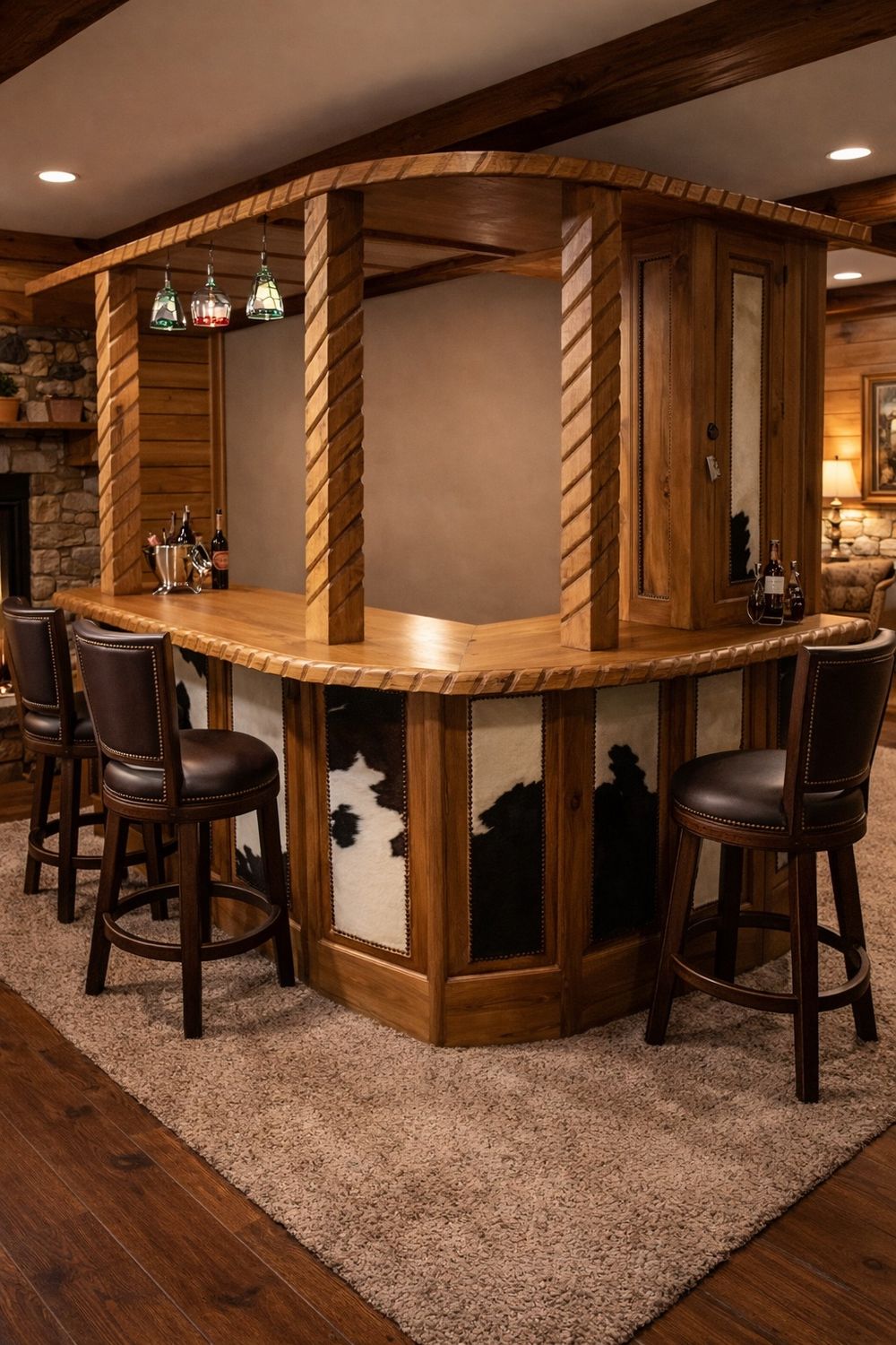 Curved Cowhide Bar