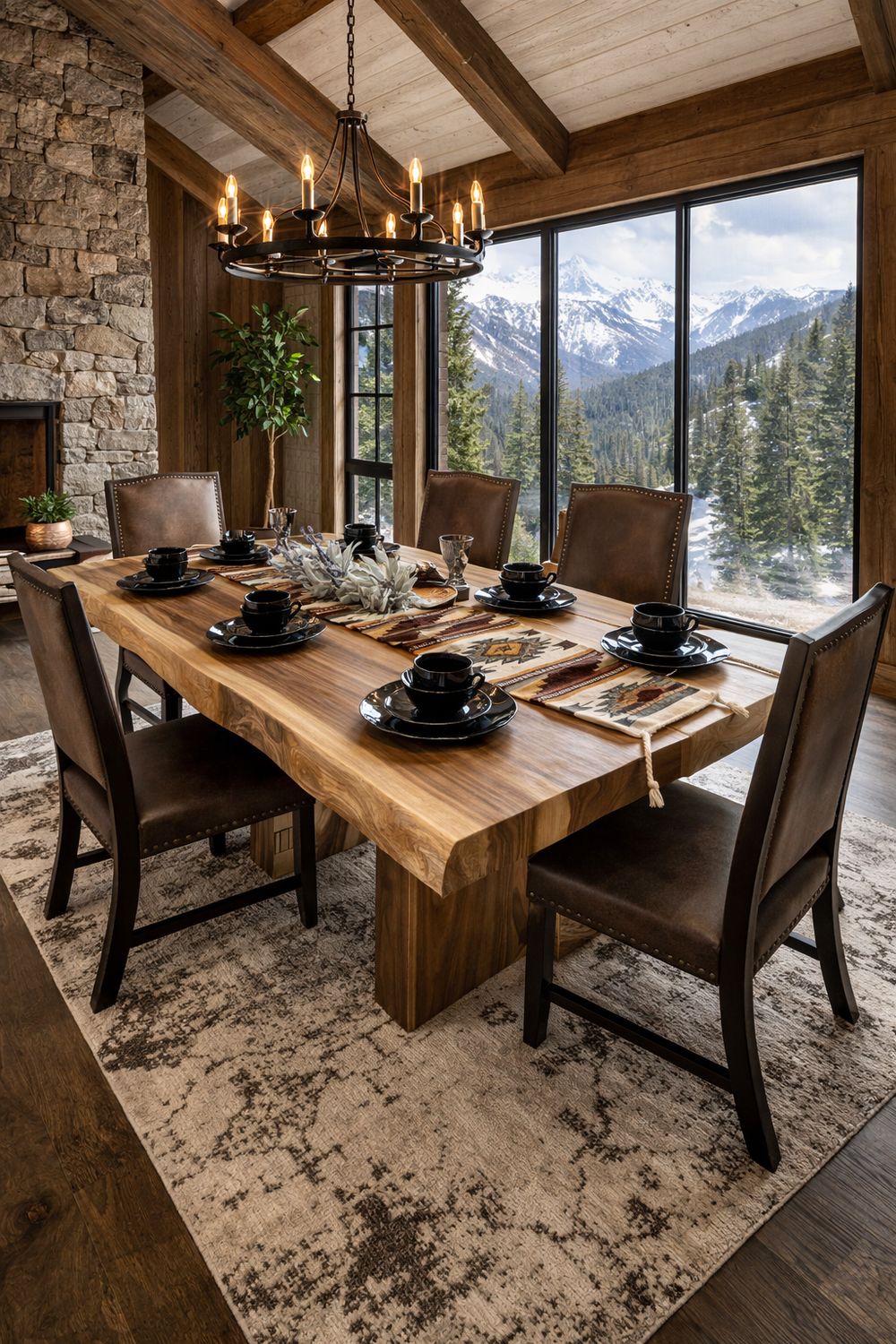 Chamcha Wood Dining Table 47x84x30