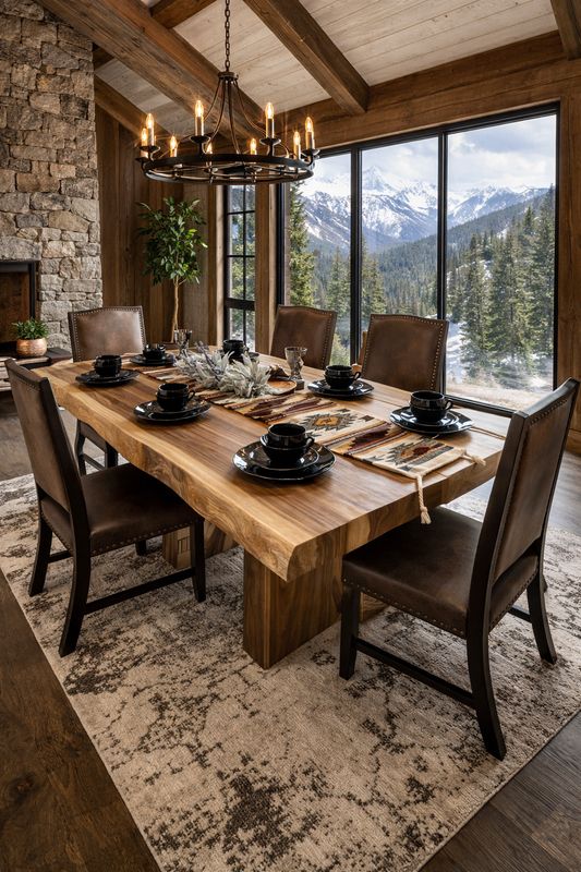 Chamcha Wood Dining Table 47x84x30