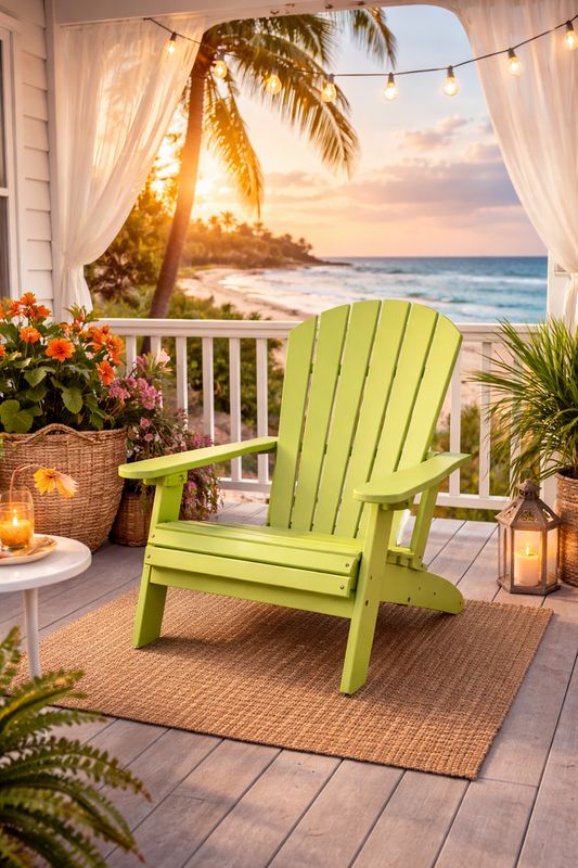 Kiwi Green Folding Adirondack Chair