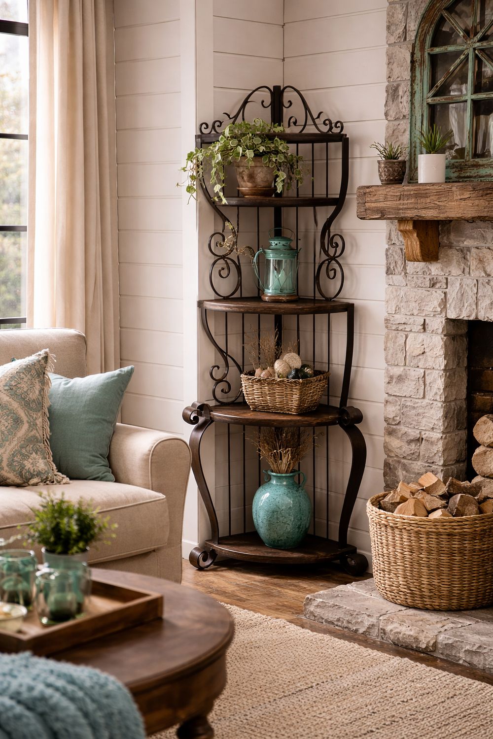 Corner Wide Metal Rack