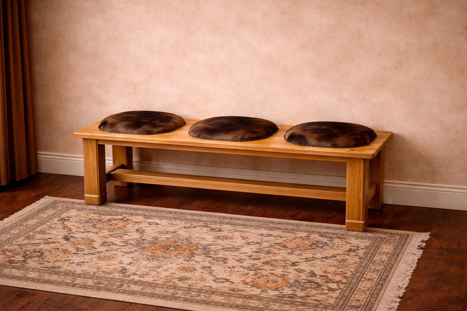 72” Cowhide Butt Bench