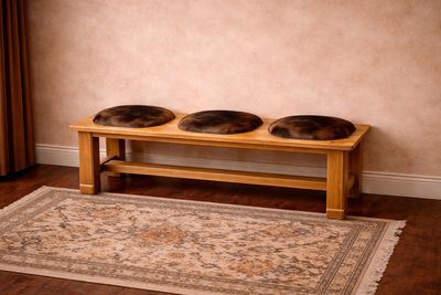 72” Cowhide Butt Bench