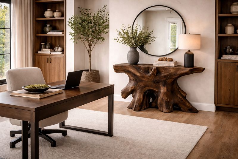 Chamcha Wood Console Table 13x44x30