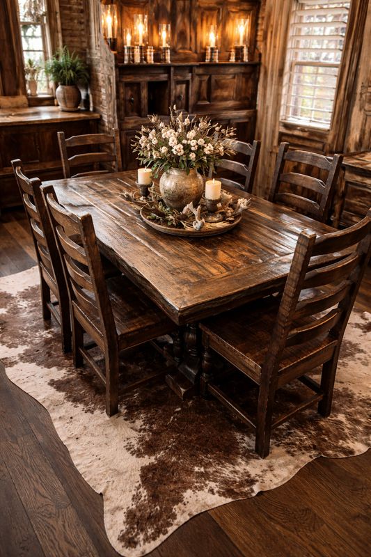 Old Fashion Table &amp; Sonora Chairs Set