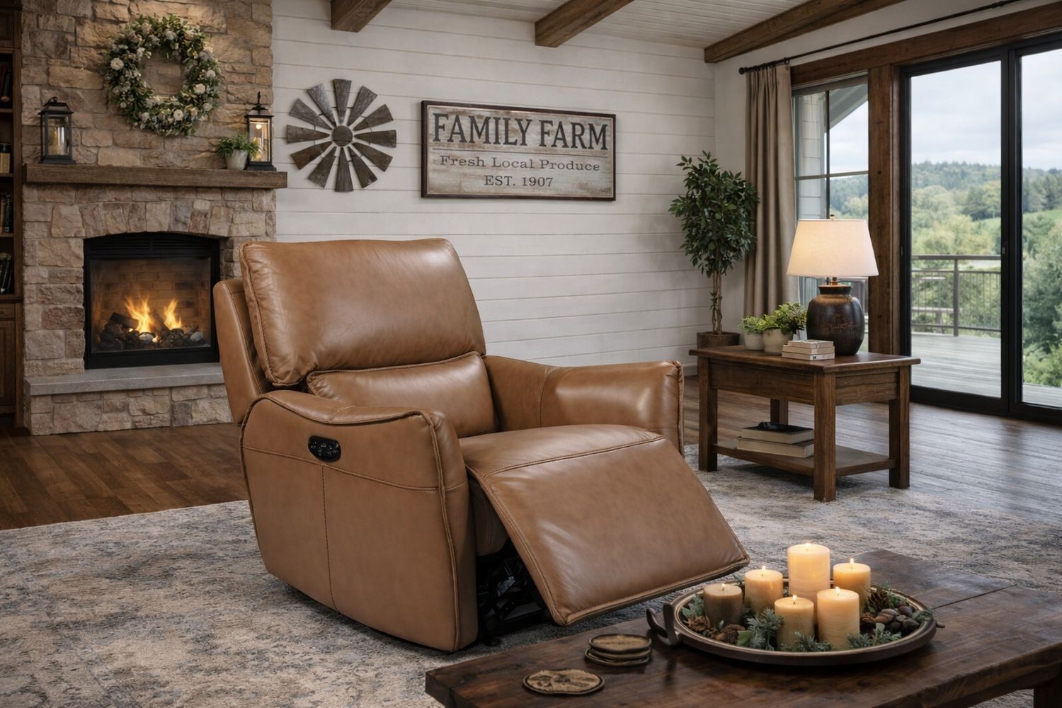 Portland P2 Glider Recliner Desert