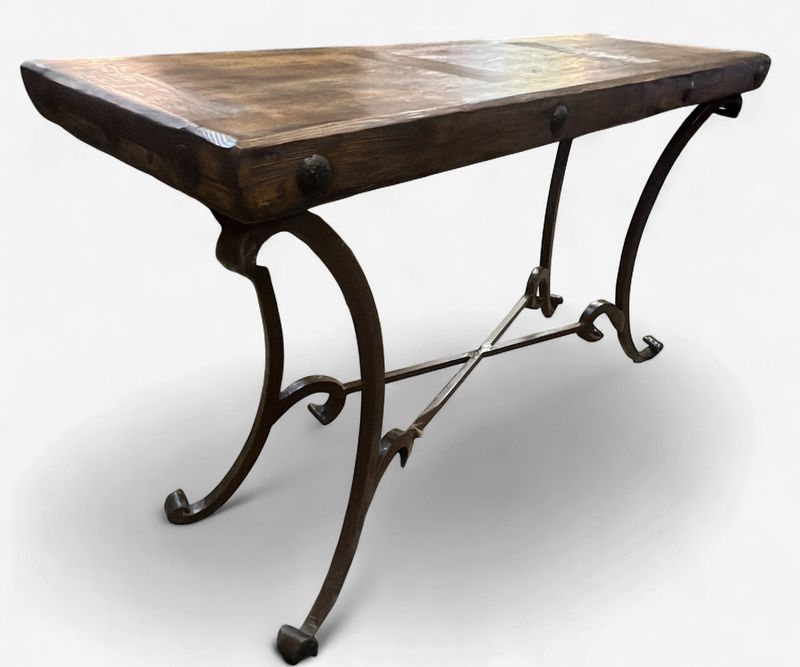 Wood &amp; Iron Sofa Table