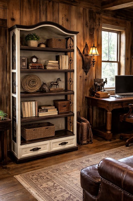 White Bookcase with Stars