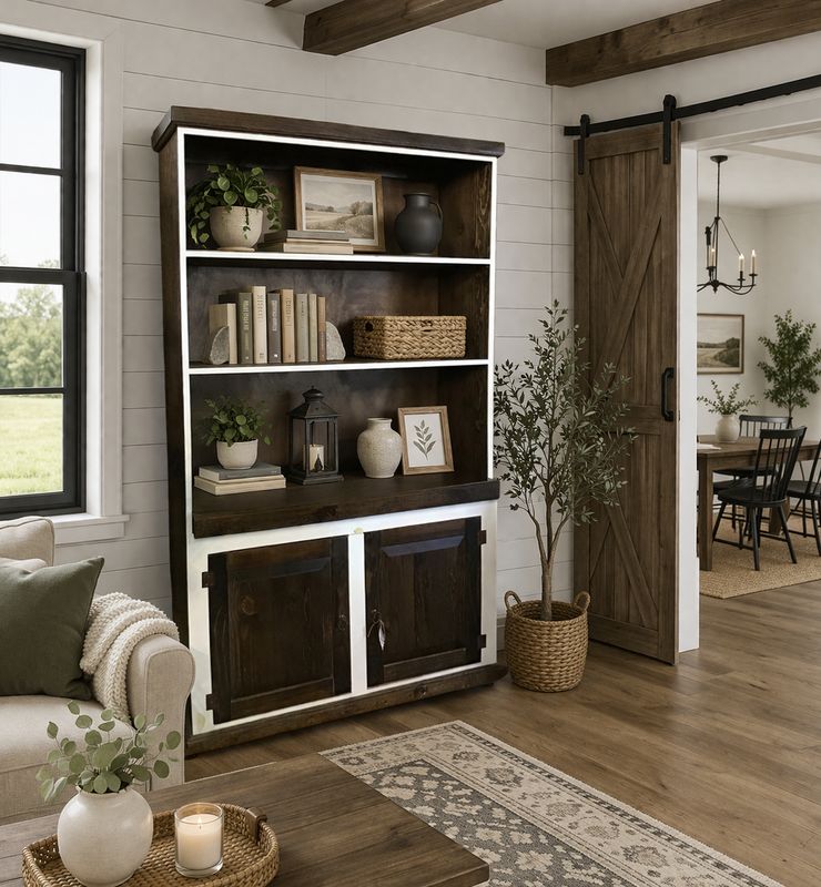 Bookcase with a Sliding Shelf