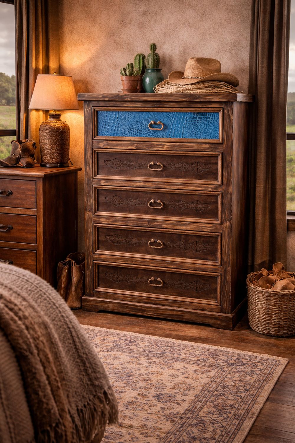 Amelia Tooled Leather Chest