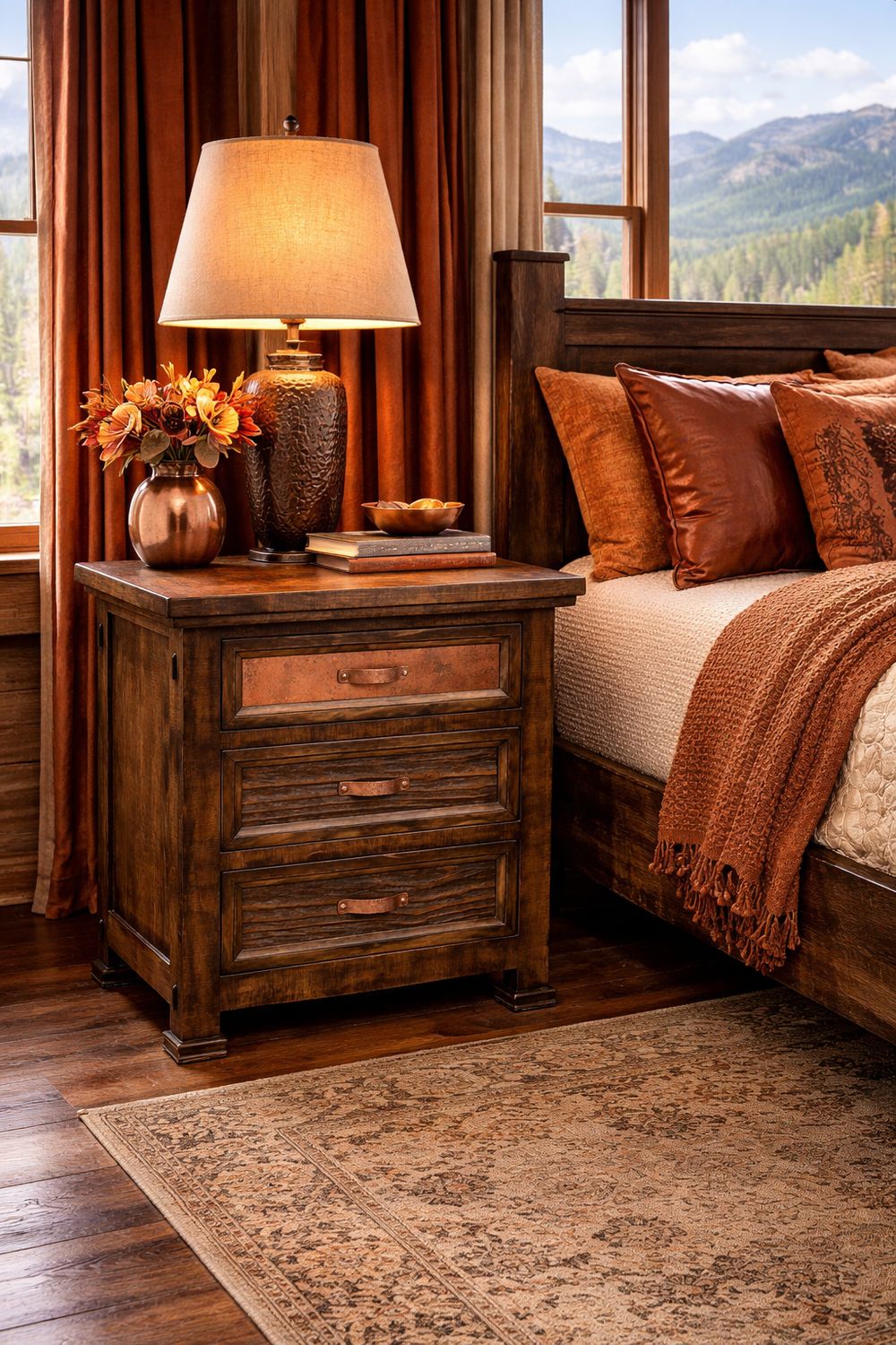Copper Canyon 3 Drawer Night Stand