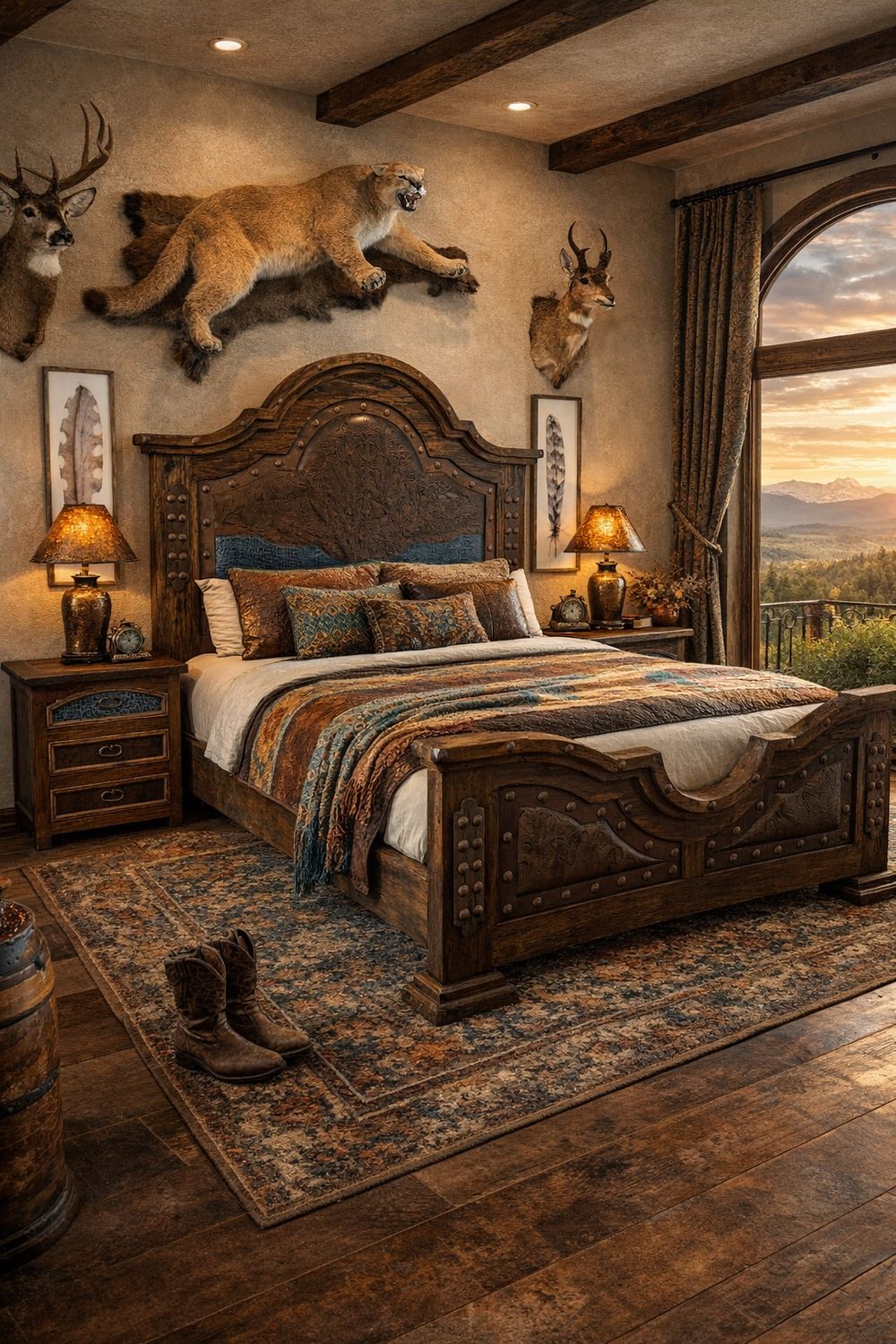 Amelia Tooled Leather Nightstand