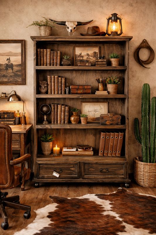 Medio Bookcase with 2 Drawers