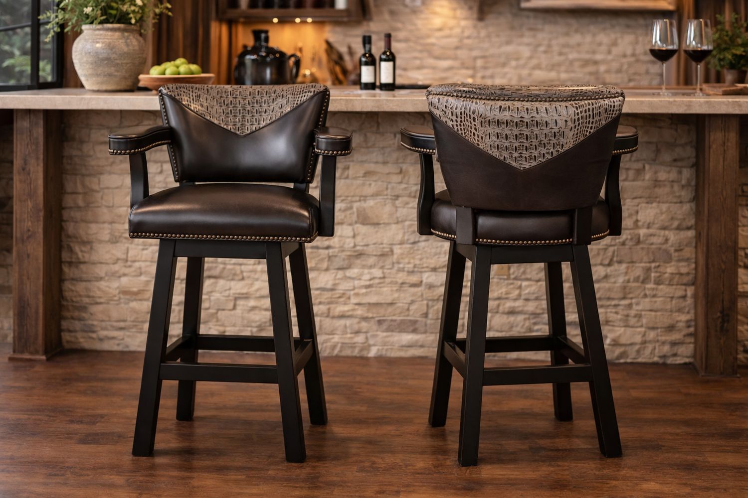 Waller Barstool w/ Aged Gator Grey