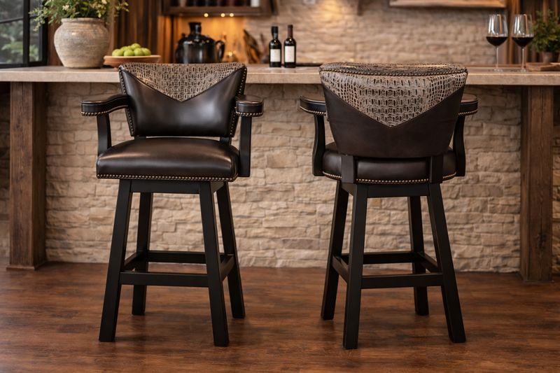 Waller Barstool w/ Aged Gator Grey