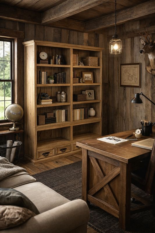 4 Drawer Bookcase- Honey