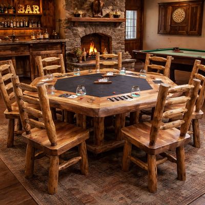 CD Poker Table w/6 Chairs - 62934