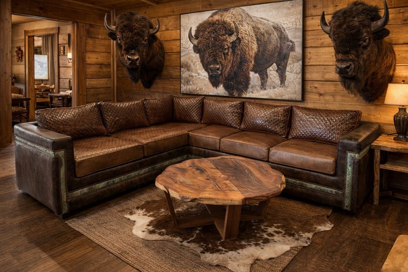 Architect Sectional With Buffalo Hide