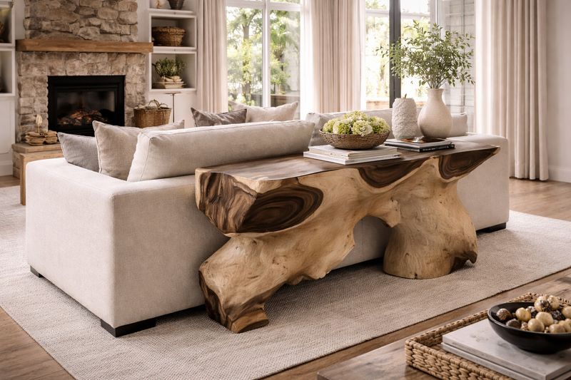 Chamcha Wood Console 14x55x30