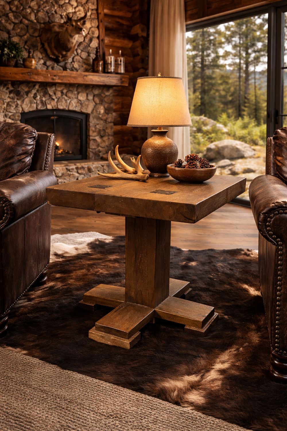 Timber Plank Side Table