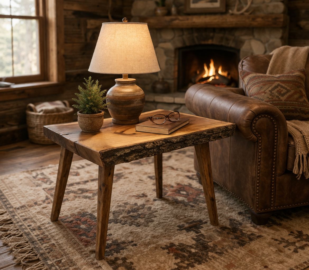 Live Edge Mesquite End Table