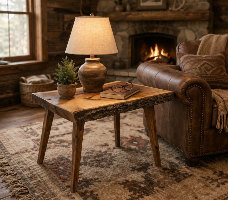 Live Edge Mesquite End Table