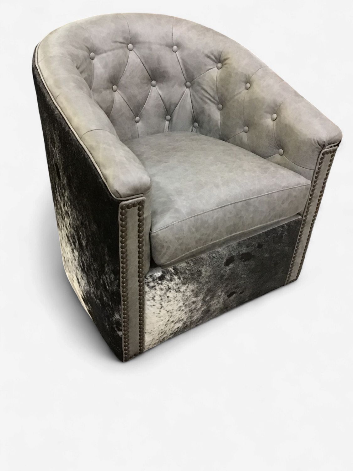 Houston Tufted Swivel Cowboy Chair
