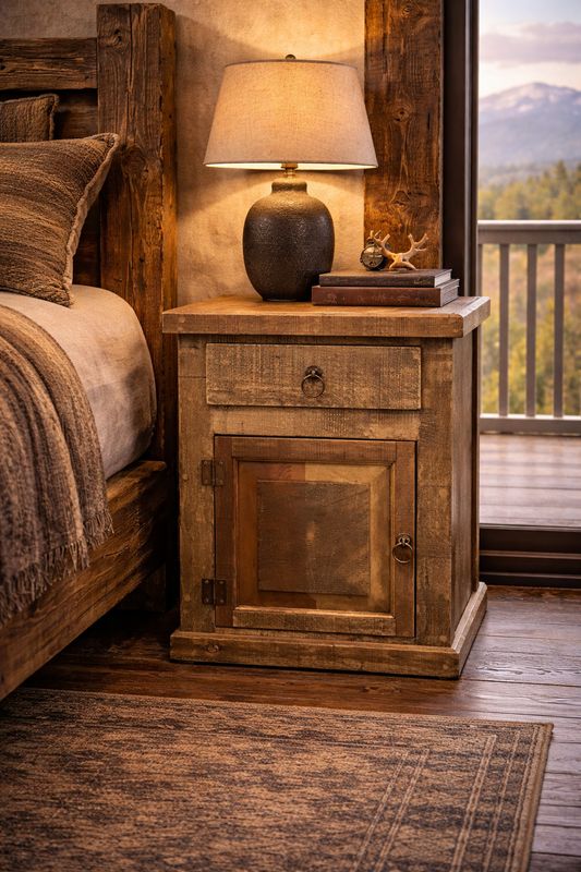 Rough Lumber Nightstand