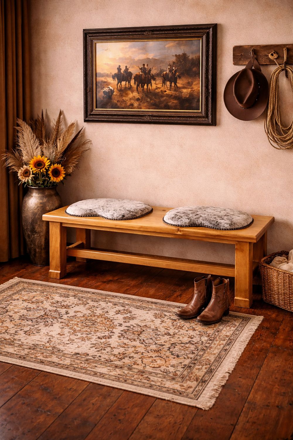 48" Upholstered Butt Bench