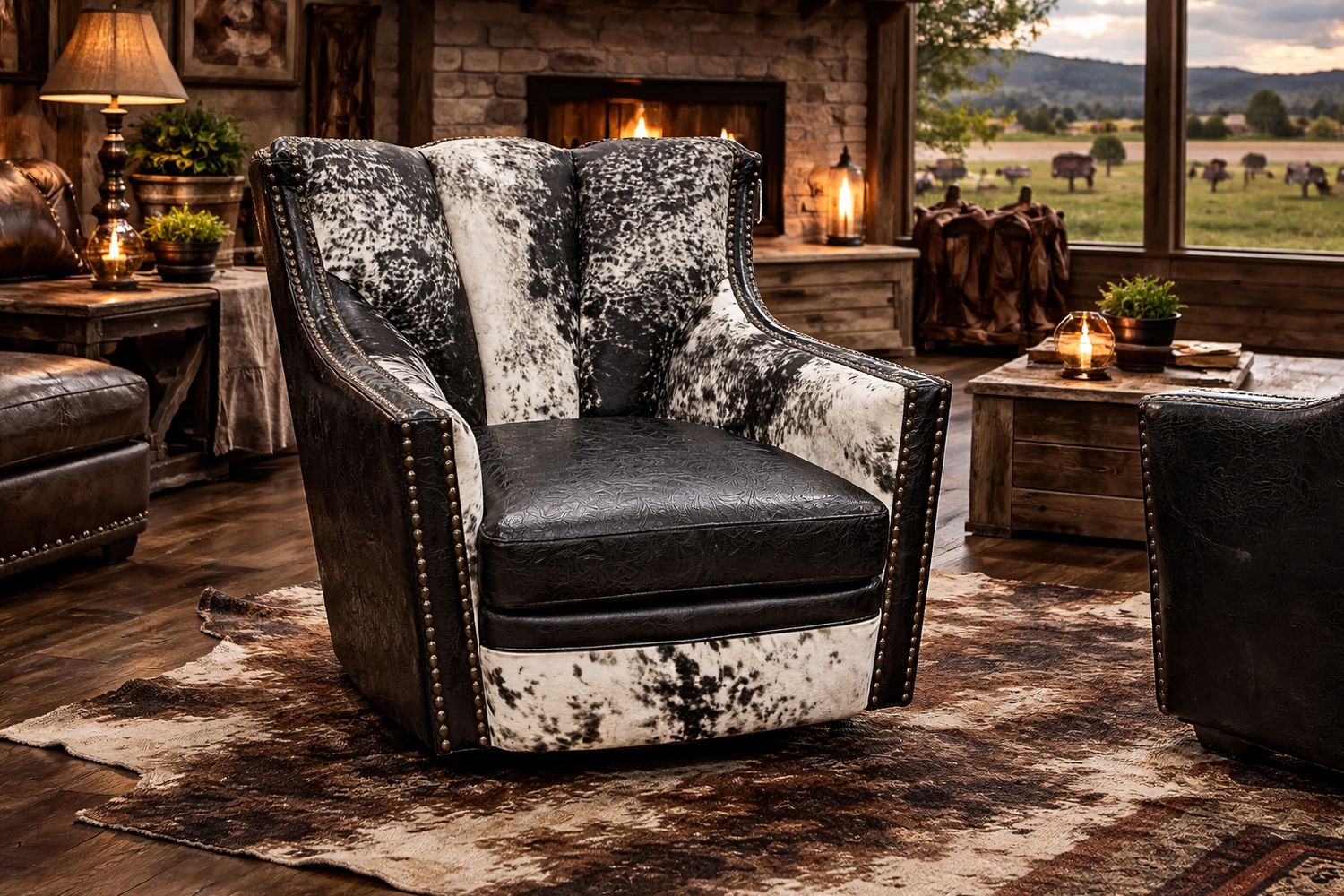 Puma Chair -Floral Black