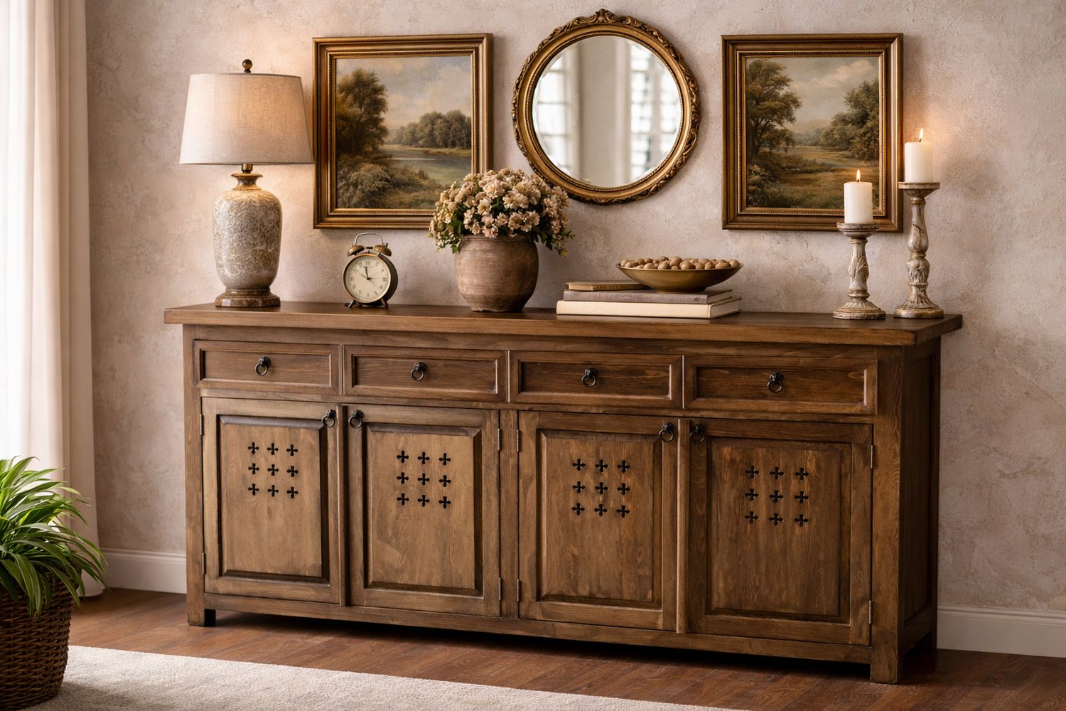 Cross Buffet with TV Lift