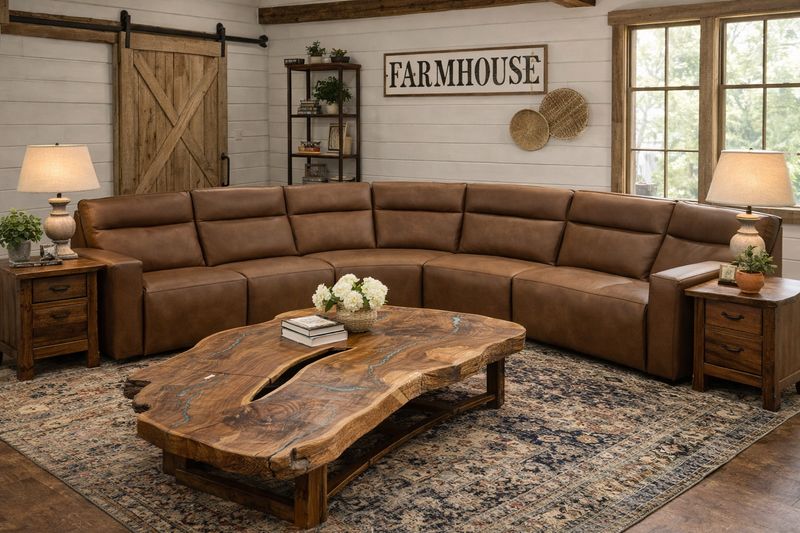 Adell Leather Sectional