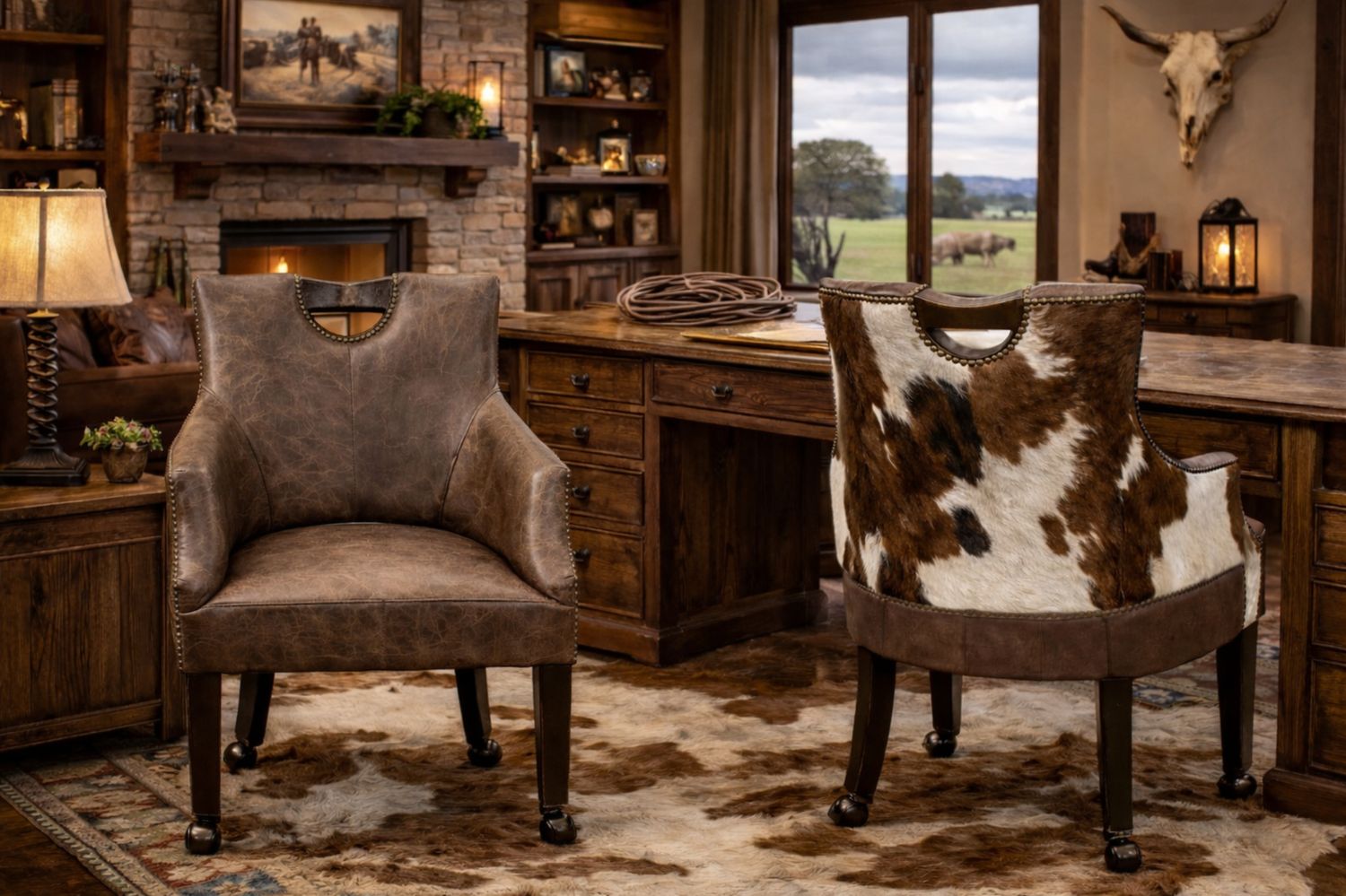 Jackson Game Chair With Cowhide