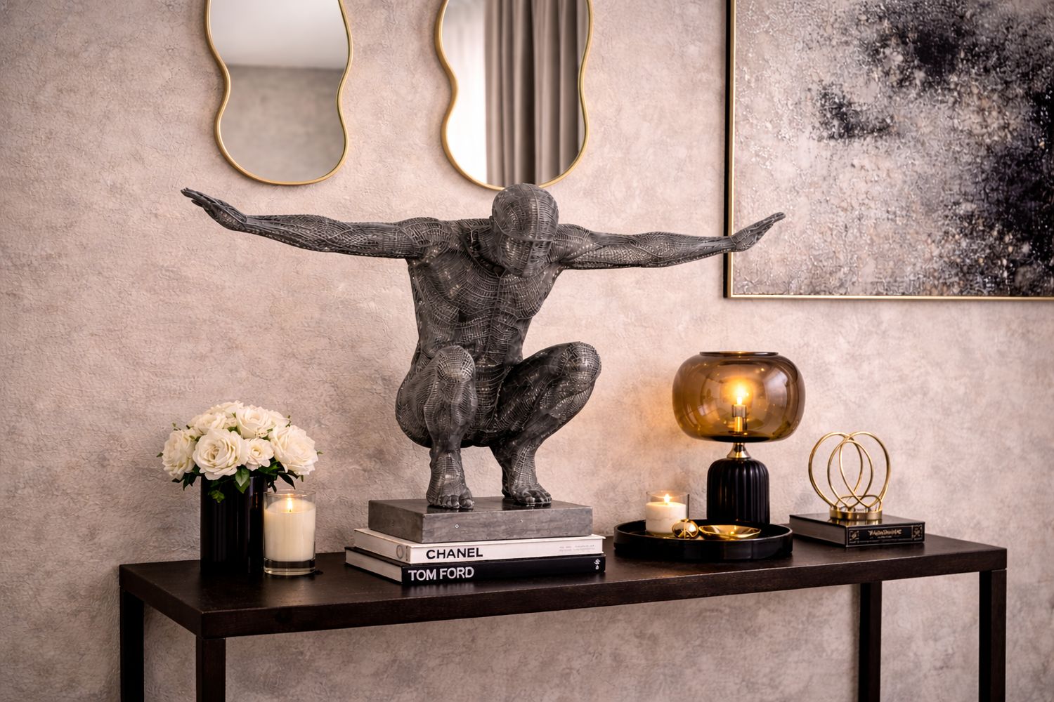 Aluminum Outstretched Arm Sculpture