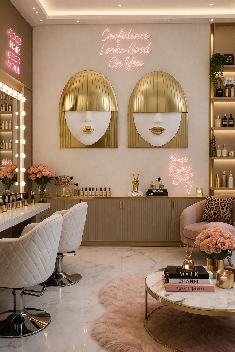 White And Gold Fashion Face