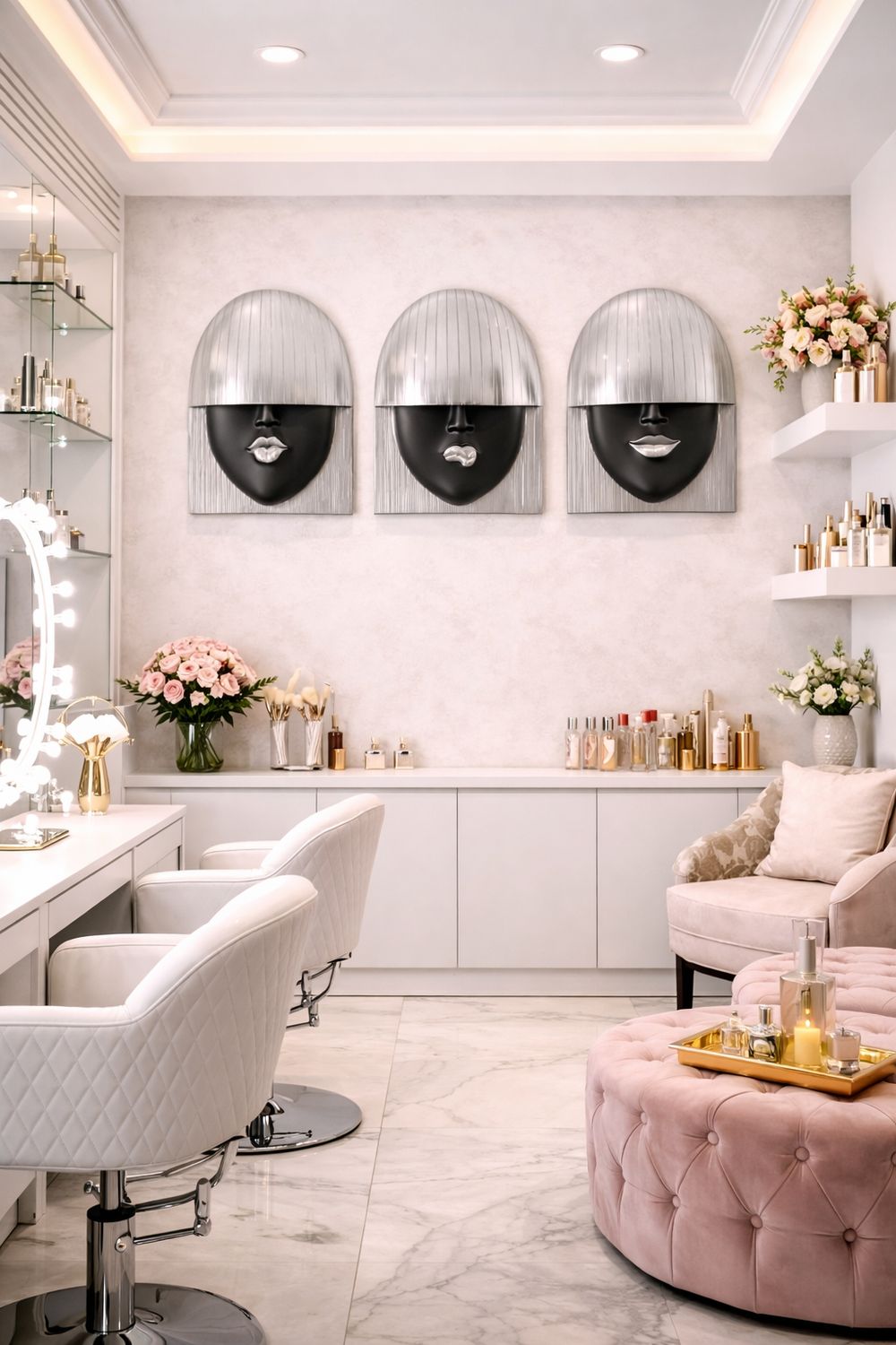 Black and Silver Fashion Face